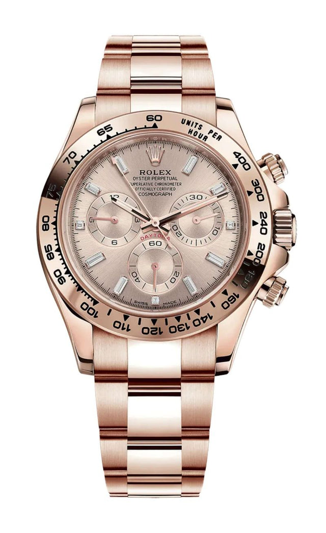 Rolex Cosmograph Daytona 116505-0012 Soundast with baguette cut diamond hour marks