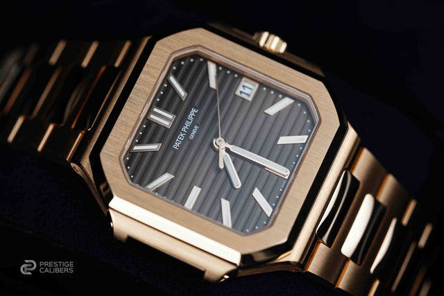 Rose gold watch Patek Philippe 7128/1R with a brown face