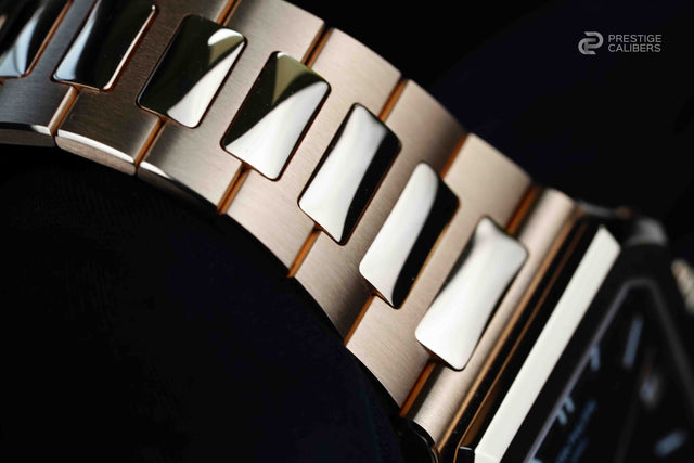 Rose gold watch Patek Philippe 7128/1R with a brown face on a white