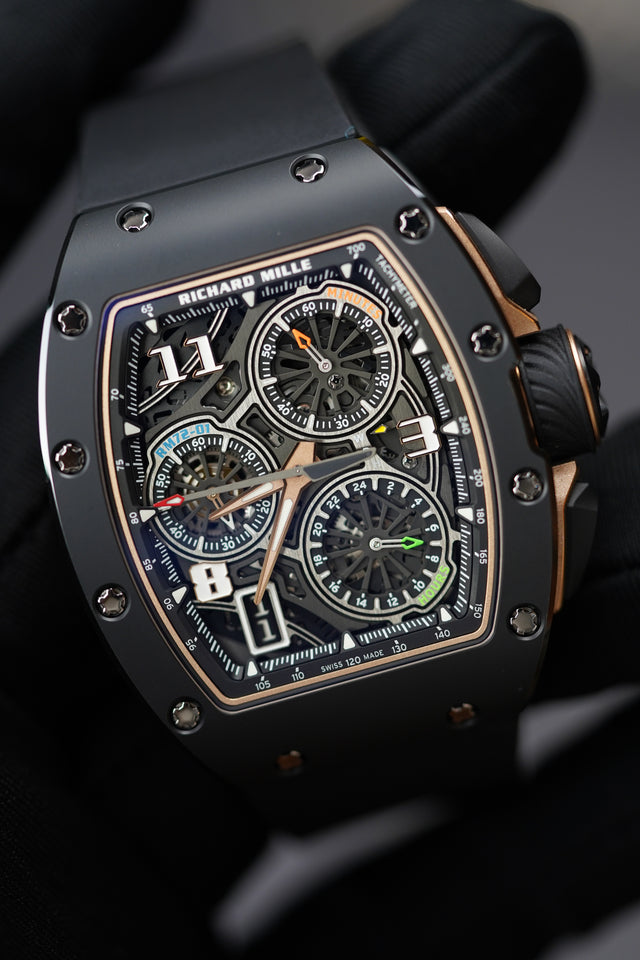 Richard Mille RM 72-01 Rose Gold and Black Ceramic Flyback Chronograph