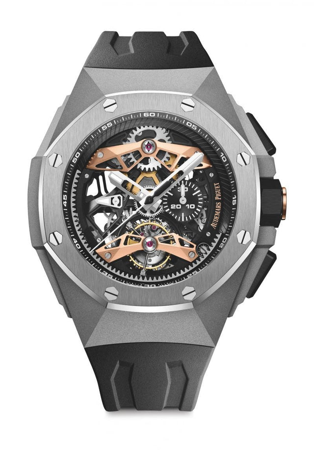 Audemars Piguet Royal Oak Concept Selfwinding Tourbillon Chronograph Openworked Men's Watch 26612TI.OO.D002CA.01