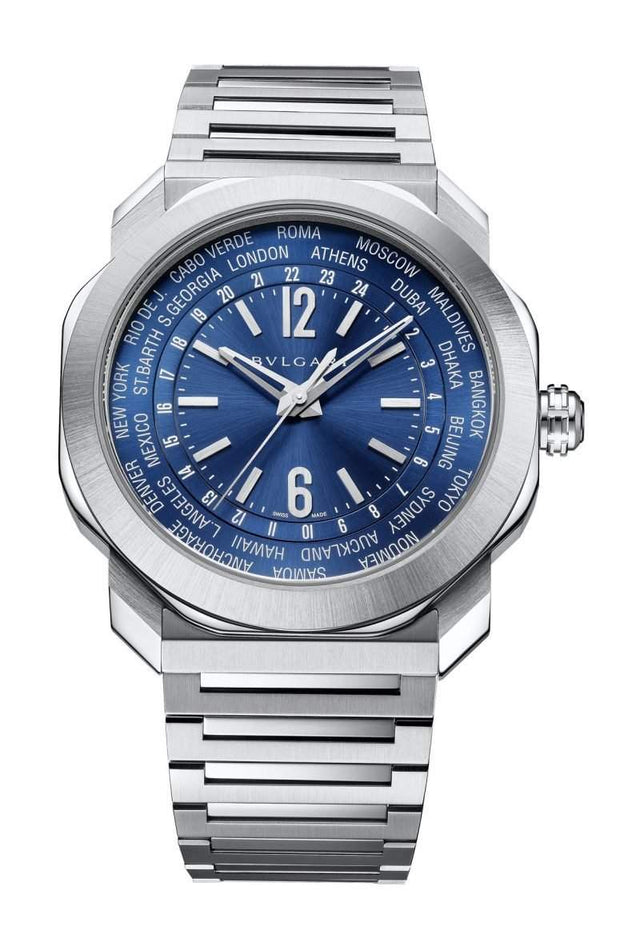Bvlgari Octo Roma Worldtimer Steel Men's Watch 103481