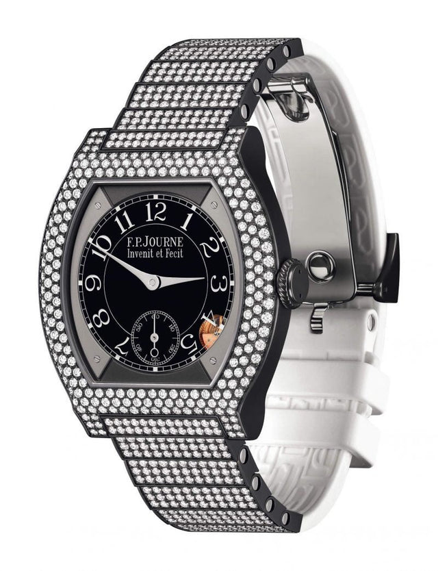 F.P.Journe 35mm élégante 40 Titalyt 12 Rows of Diamonds with Set Bracelet Woman's Watch