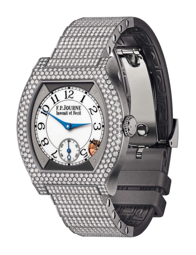 F.P.Journe 35mm élégante 40 Titanium 12 Rows of Diamonds with Set Bracelet Woman's Watch