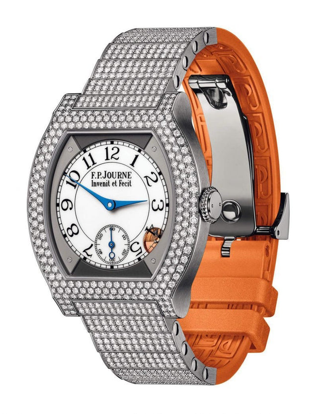 F.P.Journe 35mm élégante 40 Titanium 12 Rows of Diamonds with Set Bracelet Woman's Watch