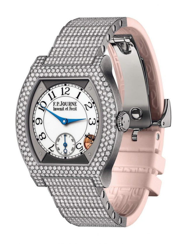 F.P.Journe 35mm élégante 40 Titanium 12 Rows of Diamonds with Set Bracelet Woman's Watch