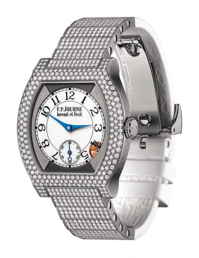 F.P.Journe 35mm élégante 40 Titanium 12 Rows of Diamonds with Set Bracelet Woman's Watch
