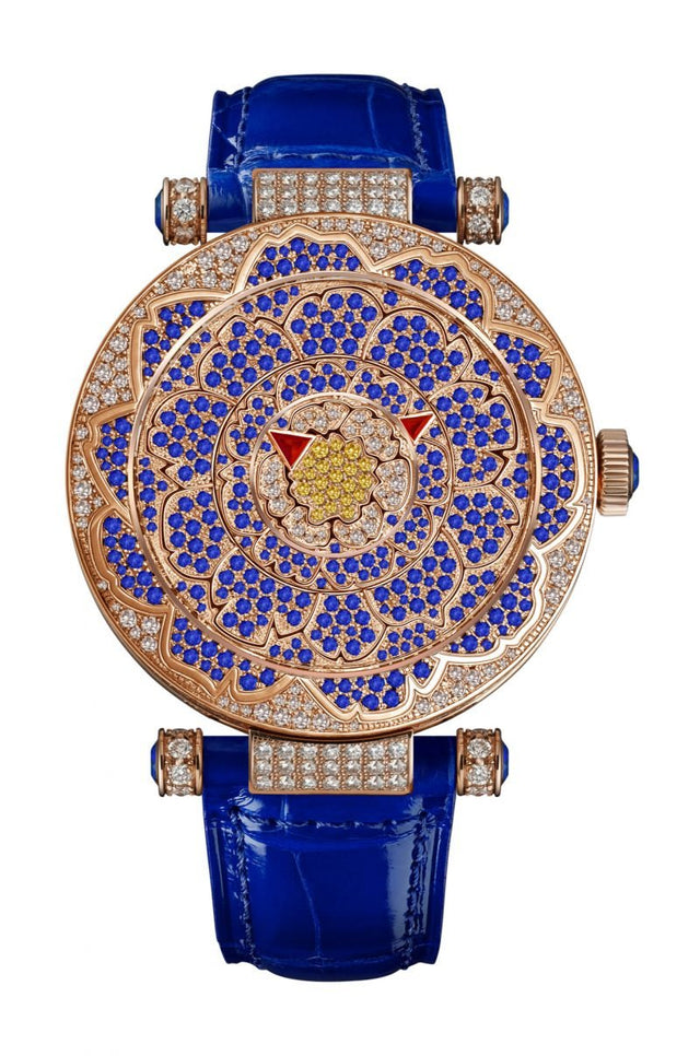 Franck Muller Double Mystery Peony Woman's Watch 39 DM D CD PEO BU 5N