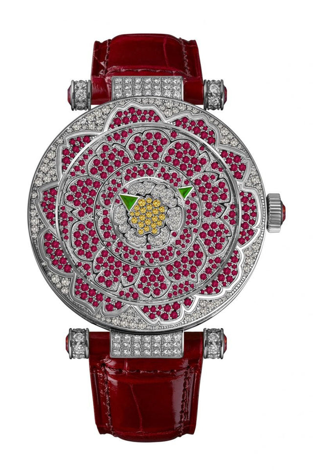 Franck Muller Double Mystery Peony Woman's Watch 39 DM D CD PEO RG OG