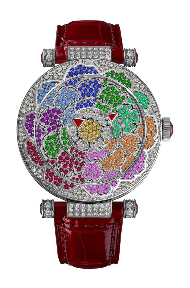 Franck Muller Double Mystery Peony Woman's Watch COL DRM - 39 DM D CD PEO COL DRM OG