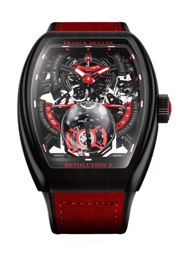Franck Muller Vanguard Revolution 3 Skeleton Men's Watch V 50 REV 3 SQT NR BR (ER)