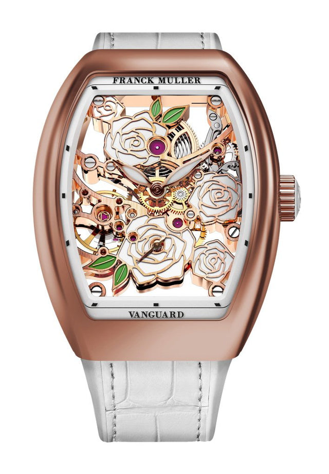 Franck Muller Vanguard Rose Skeleton Woman's Watch V 32 S6 SQT ROSE (BC) 5N