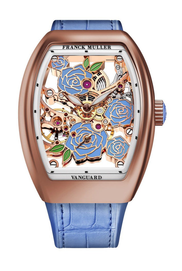 Franck Muller Vanguard Rose Skeleton Woman's Watch V 32 S6 SQT ROSE (BL) 5N