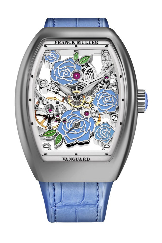 Franck Muller Vanguard Rose Skeleton Woman's Watch V 32 S6 SQT ROSE (BL) OG