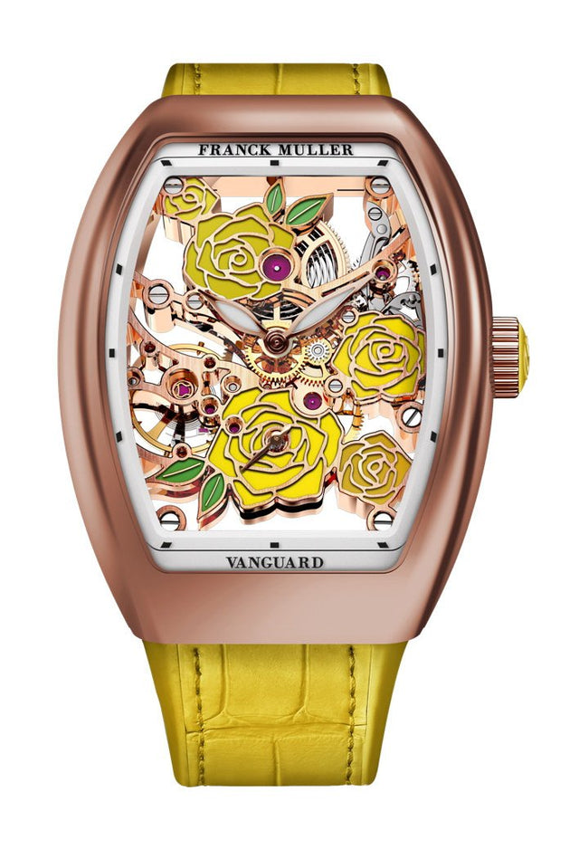 Franck Muller Vanguard Rose Skeleton Woman's Watch V 32 S6 SQT ROSE (JA) 5N