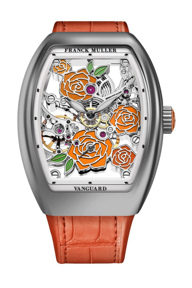 Franck Muller Vanguard Rose Skeleton Woman's Watch V 32 S6 SQT ROSE (OR) OG