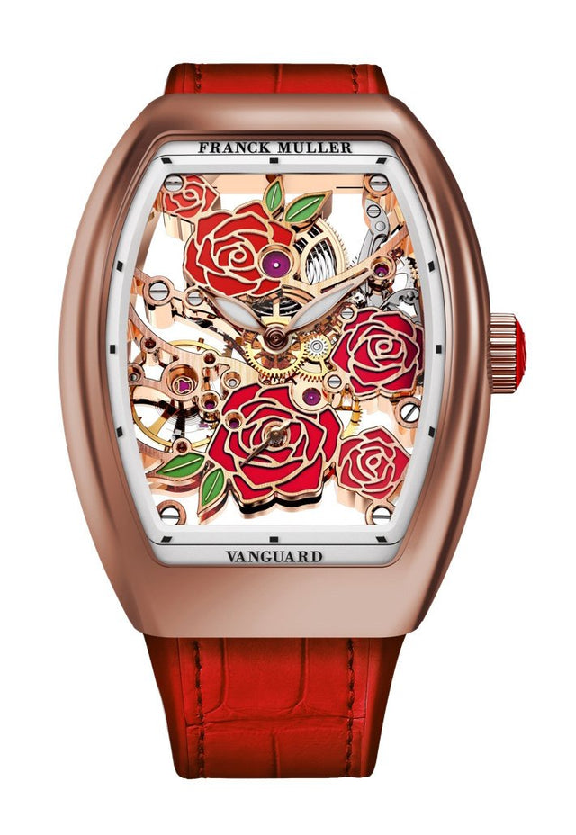Franck Muller Vanguard Rose Skeleton Woman's Watch V 32 S6 SQT ROSE (RG) 5N