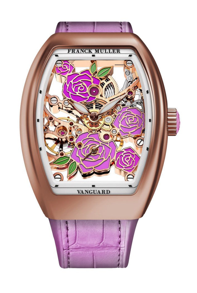 Franck Muller Vanguard Rose Skeleton Woman's Watch V 32 S6 SQT ROSE (RS) 5N
