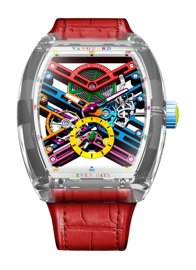 Franck Muller Vanguard Skeleton Sapphire Men's Watch V 45 S6 SQT COL DRM SAPPHIRE