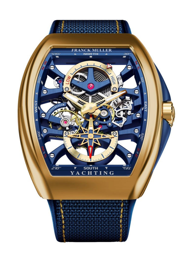 Franck Muller Vanguard Yachting Anchor Skeleton Men's Watch V 45 S6 PR SQT ANCRE FM YACHT (BL) YG