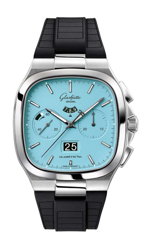 Glashütte Original Seventies Chronograph Panorama Date “Disco Blue” Men's Watch 1-37-02-10-02-63