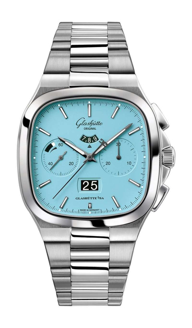 Glashütte Original Seventies Chronograph Panorama Date “Disco Blue” Men's Watch 1-37-02-10-02-70