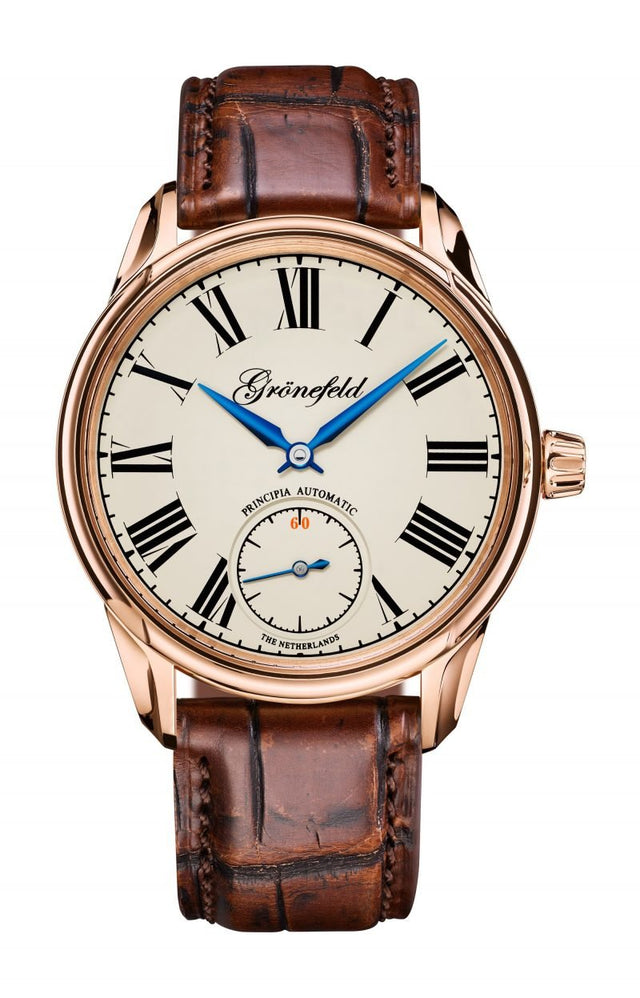 Grönefeld 1941 PRINCIPIA AUTOMATIC CREAM LAQUER DIAL RG Men's Watch