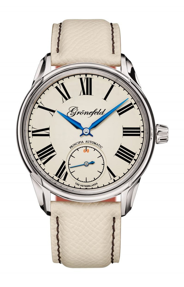 Grönefeld 1941 PRINCIPIA AUTOMATIC CREAM LAQUER DIAL WG Men's Watch