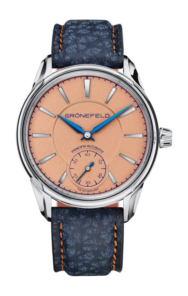 Grönefeld 1941 PRINCIPIA AUTOMATICA SALMON DIAL WG Men's Watch