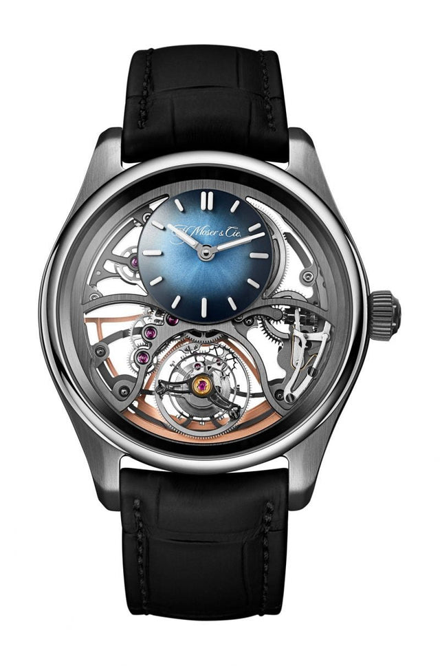 H. Moser & Cie Pioneer Cylindrical Tourbillon Skeleton Men's Watch 3811-1200