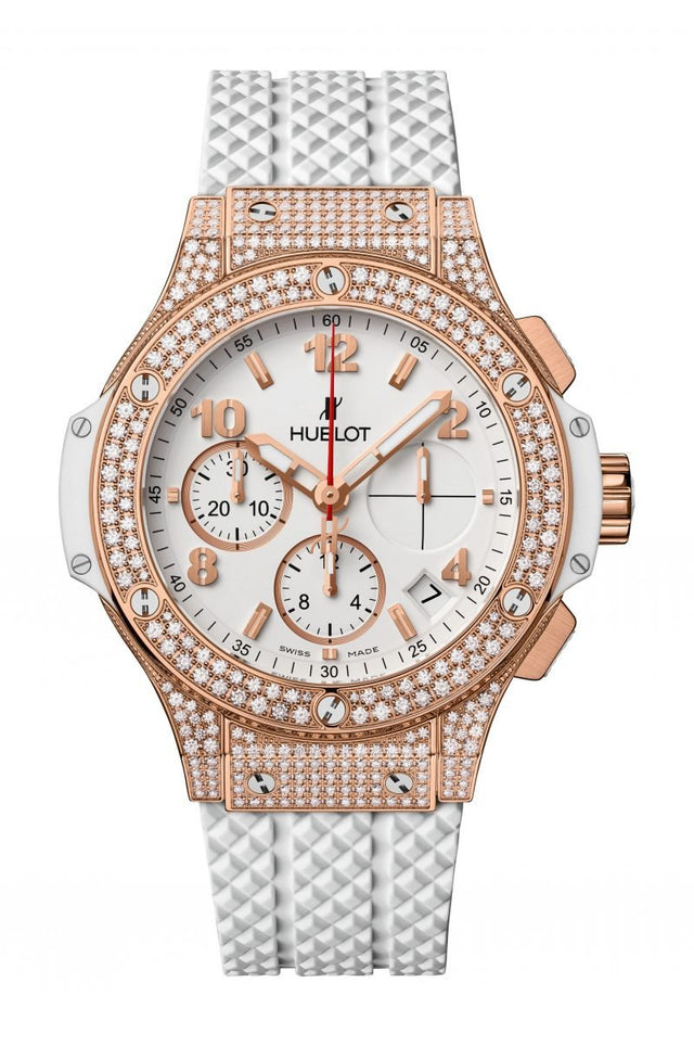 Hublot Big Bang Gold White Pavé Woman's Watch 341.PE.230.RW.174