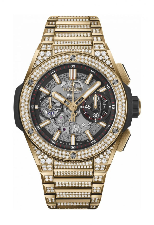 Hublot Big Bang Integral Yellow Gold Pavé Men's Watch 451.VX.1130.VX.3704