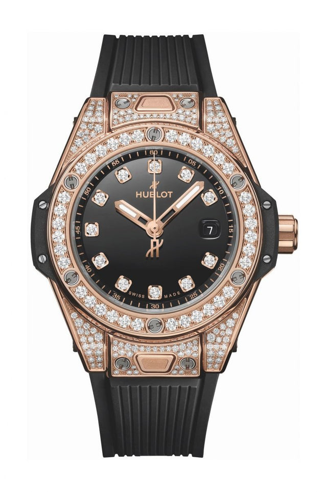 Hublot Big Bang One Click King Gold Pave Woman's Watch 485.OX.1280.RX.1604
