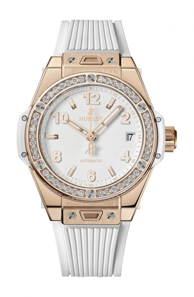 Hublot Big Bang One Click King Gold White Diamonds Woman's Watch 465.OE.2080.RW.1204