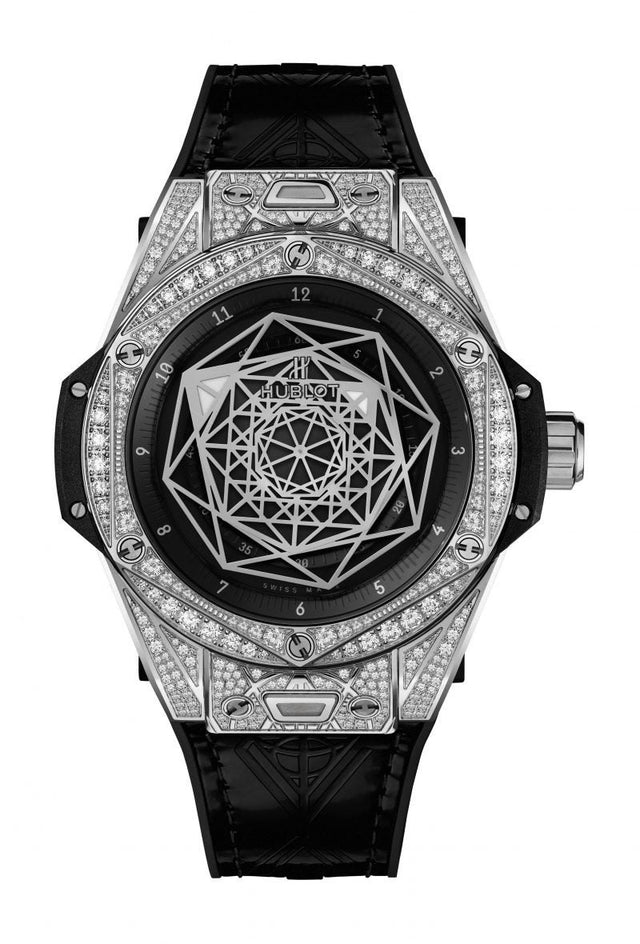 Hublot Big Bang One Click Sang Bleu Steel Pavé Woman's Watch 465.SS.1117.VR.1704.MXM18
