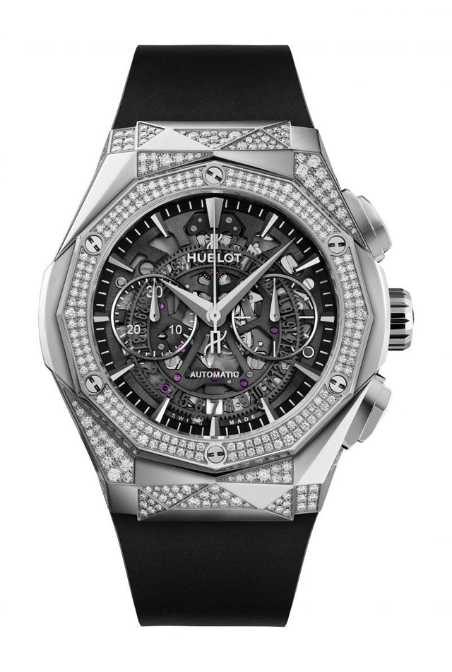 Hublot Classic Fusion Aerofusion Chronograph Orlinski Titanium Alternative Pavé Men's Watch 525.NX.0170.RX.1804.ORL18