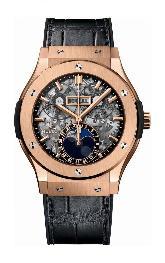 Hublot Classic Fusion Aerofusion Moonphase Aeromoon King Gold Men's Watch 517.OX.0180.LR
