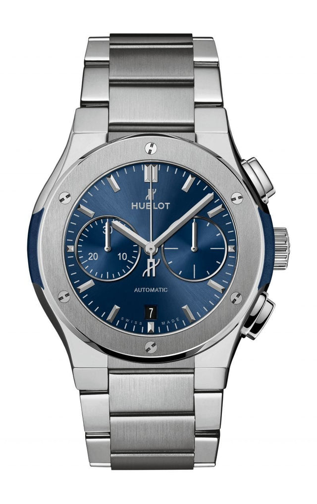 Hublot Classic Fusion Chronograph Titanium Blue Bracelet Men's Watch 540.NX.7170.NX