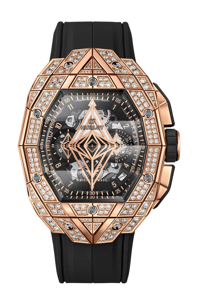 Hublot Spirit of Big Bang Sang Bleu King Gold Pavé Men's Watch 648.OX.0108.RX.1604.MXM23