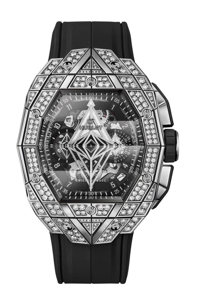 Hublot Spirit of Big Bang Sang Bleu Titanium Pavé Men's Watch 648.NX.0107.RX.1604.MXM23