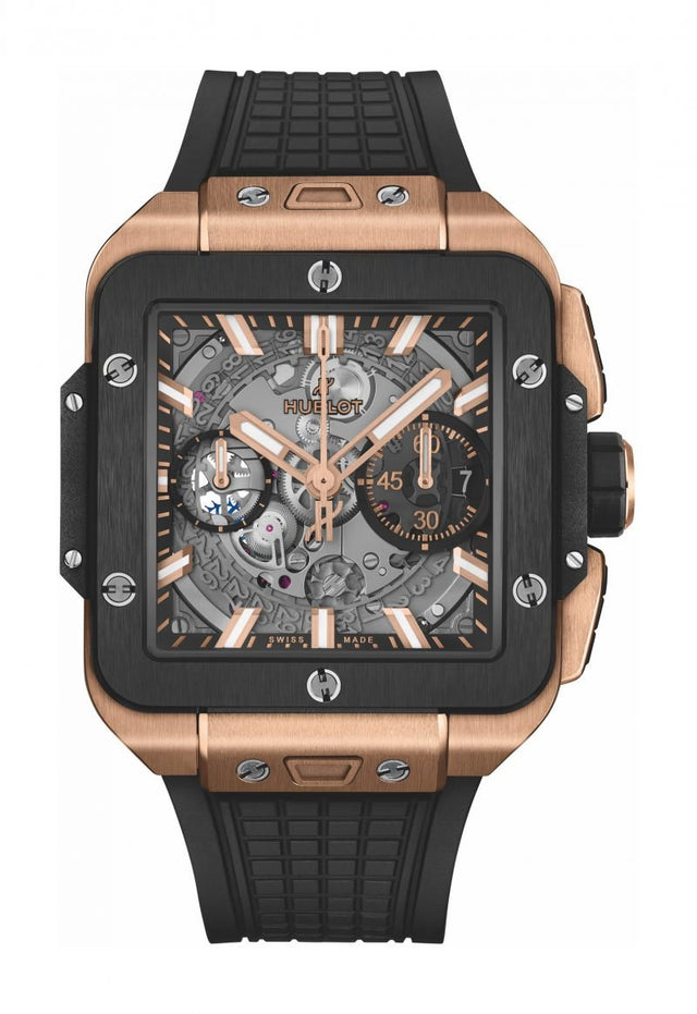 Hublot Square Bang Unico King Gold Ceramic Men's Watch 821.OM.0180.RX