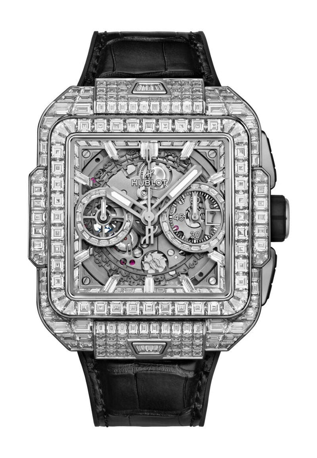 Hublot Square Bang Unico White Gold High Jewellery Men's Watch 821.WX.9017.LR.9904