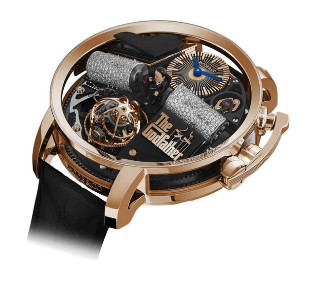 Jacob & Co Opera Grandfather with Diamond Barrels Men's OP110.40.AG.AC.ABALA