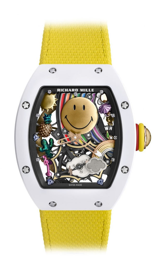 Richard Mille RM 88 Automatic Tourbillon Smile Men's watch Red Gold,White Ceramic