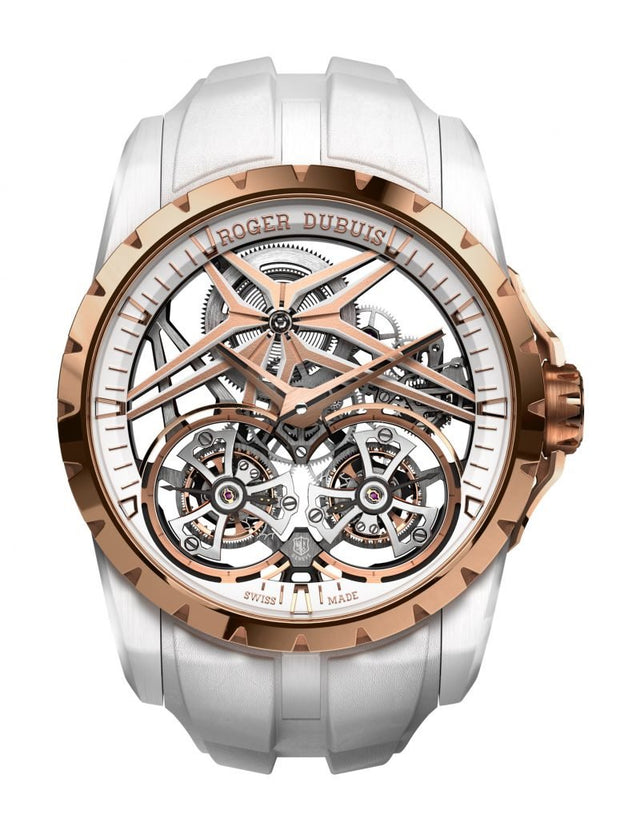 Roger Dubuis Excalibur Double Tourbillon Edition White Ceramic Men's watch RDDBEX0952