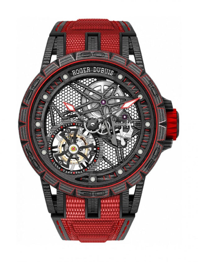 Roger Dubuis Excalibur Spider Carbon Skeleton Flying Tourbillon Men's watch RDDBEX0572