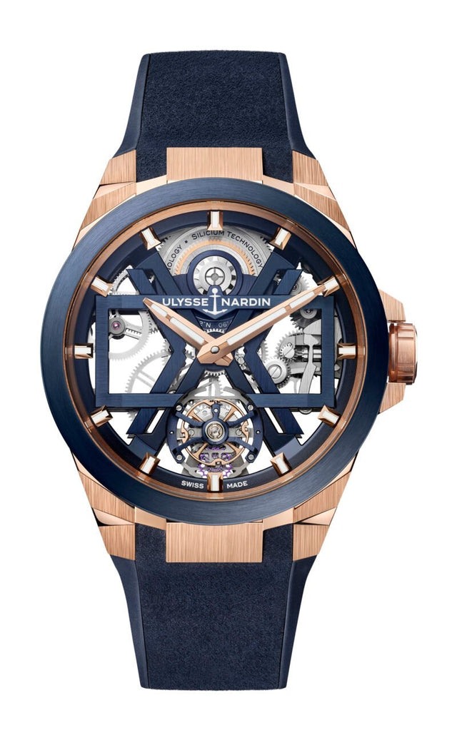 Мужские часы Ulysse Nardin Blast Tourbillon Blue & Gold 1725-400-3A/3A