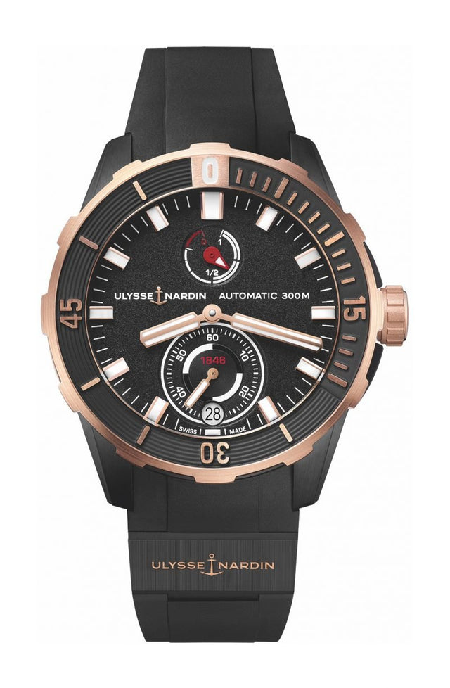 Мужские часы Ulysse Nardin Diver Chronometer 44 мм 1185-170-3/ЧЕРНЫЕ