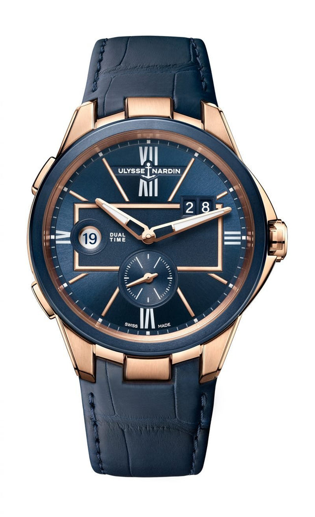 Мужские часы Ulysse Nardin Executive Dual Time из розового золота 242-20/43