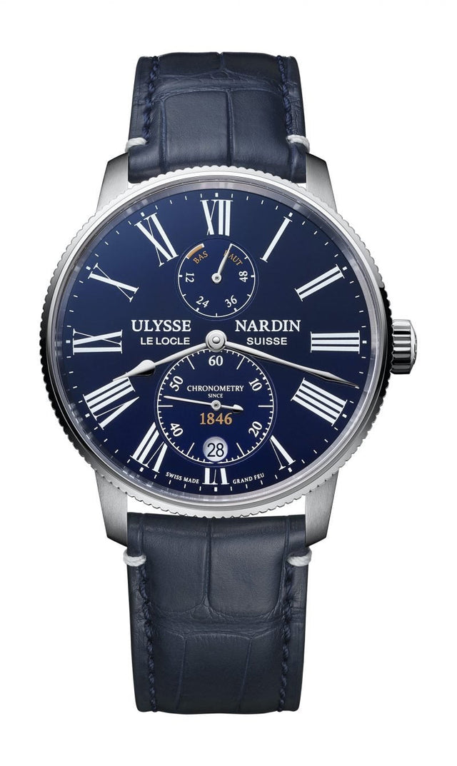 Ulysse Nardin Marine Torpilleur с синей эмалью Мужские часы 1183-310LE-3AE-175/1B